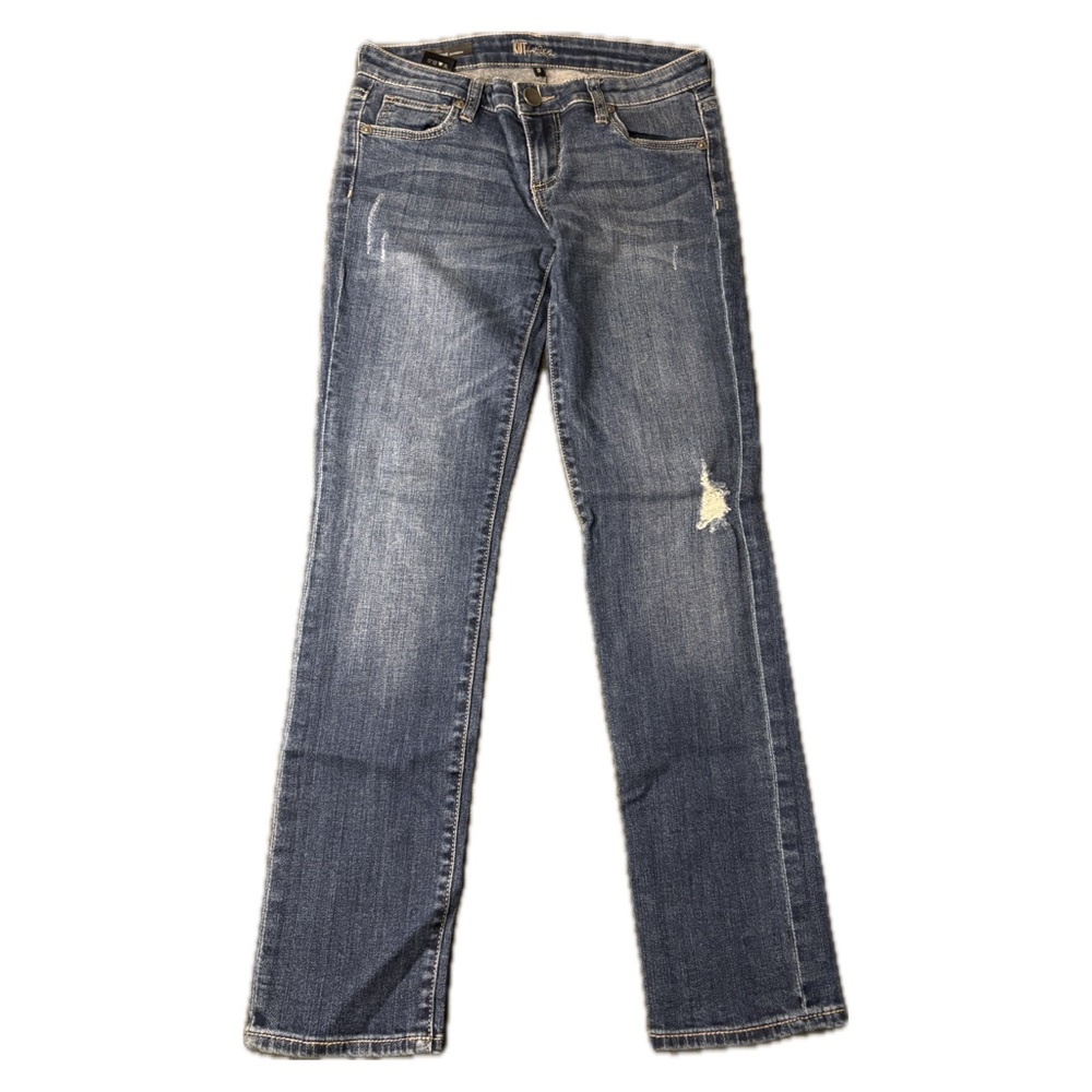 Kut from the Kloth Distressed Blue Boot Cut Jeans